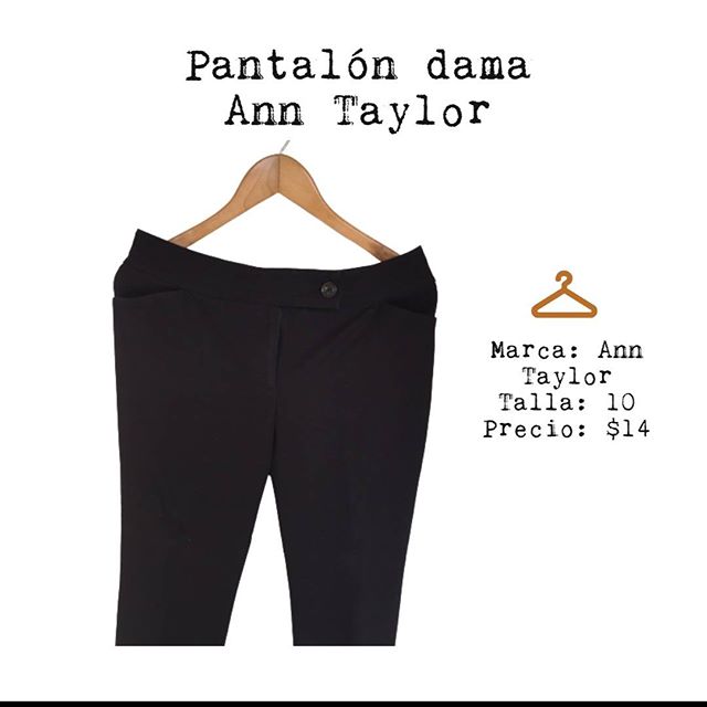 Pantalón de vestir para dama color negro talla L con altura media en cintura y largo con ligero corte campana. Talla súper bien con tacones.

#prelovedanntaylor #prelovedclothes